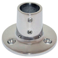 Whitecap 316 stainless steel 90-degree round base rail fitting for 7/8-inch OD tubing, 2-3/4-inch base diameter