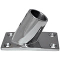 Whitecap 7/8 inch OD 60-degree rectangular base 316 stainless steel rail fitting