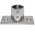 Whitecap 1-inch OD 90-degree 2-hole rectangular base 316 stainless steel rail fitting