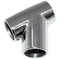 Whitecap ⅞ inch O.D. 60-degree 316 stainless steel universal tee rail fitting