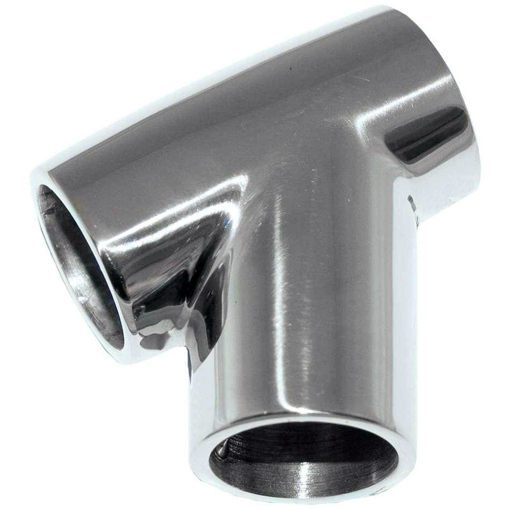 Whitecap 1-inch O.D. 60-degree 316 stainless steel universal tee rail fitting