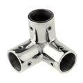 Whitecap 7/8-inch OD 316 stainless steel 3-way corner fitting for boat rail construction