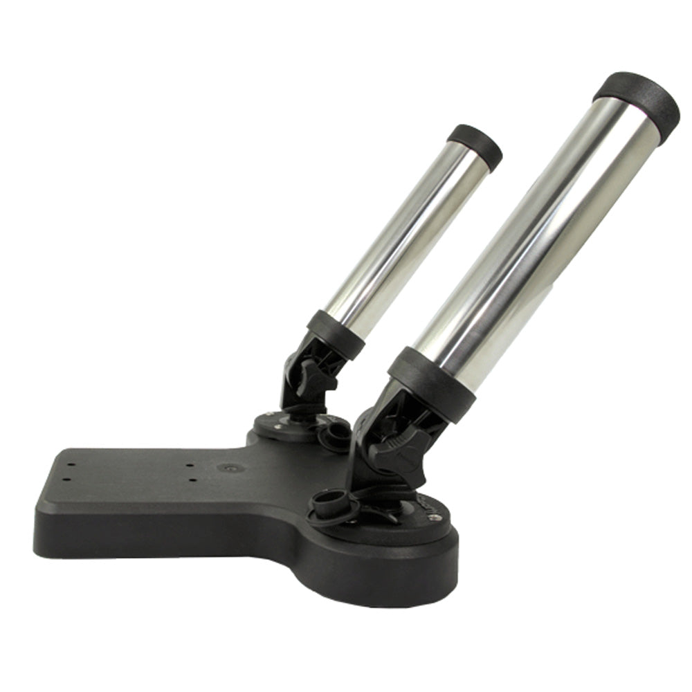 Scotty 447 HP Dual Rocket Launcher Rod Holder with two adjustable stainless steel jacketed composite rod holders