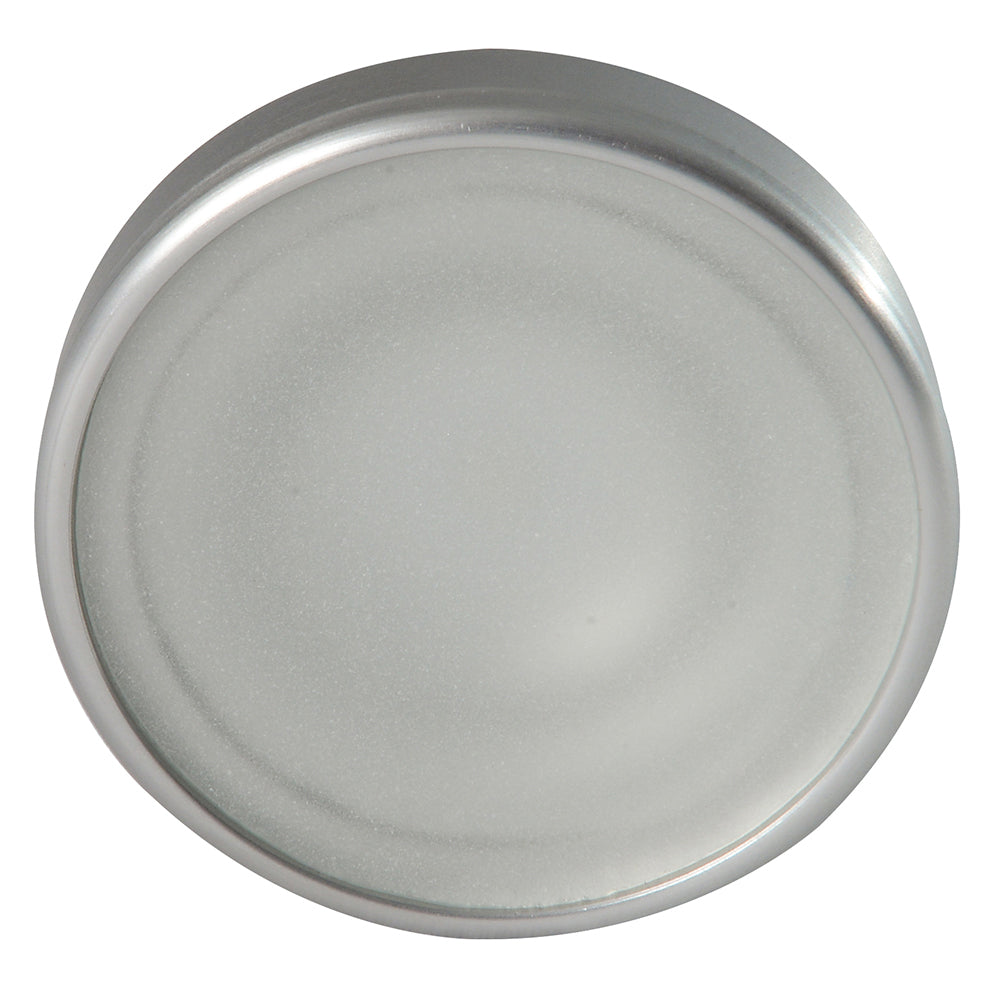 Lumitec Halo brushed finish flush mount LED down light for marine salons and helm stations