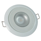 Lumitec Mirage flush mount LED down light glass finish white bezel 4-color white red blue purple