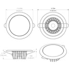 Lumitec Mirage - Flush Mount Down Light - Glass Finish/White Bezel