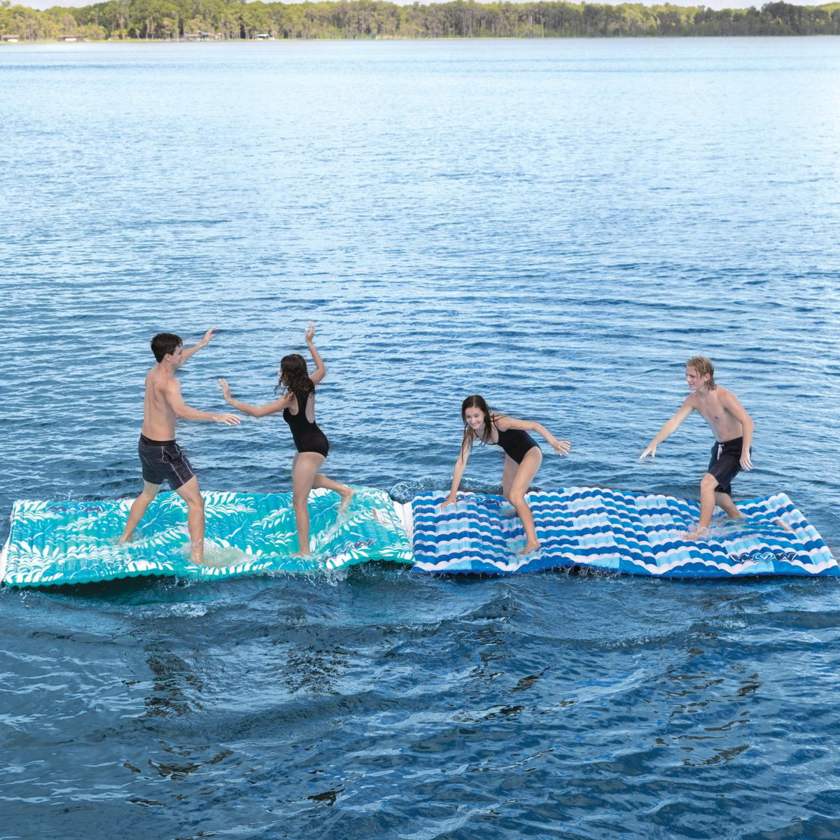 WOW Watersports Teal Palm Leaves Water Walkway