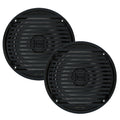 Jensen MS6007BR 6.5 inch black IPX7 two-way coaxial marine speaker pair