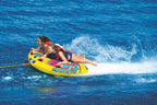 WOW Watersports Prowler Towable 2 Person 2P Starter Kit with 12V Pump and 2K Tow Rope