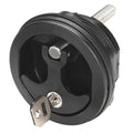 Whitecap locking nylon compression handle black 3-inch OD for marine hatches and compartments