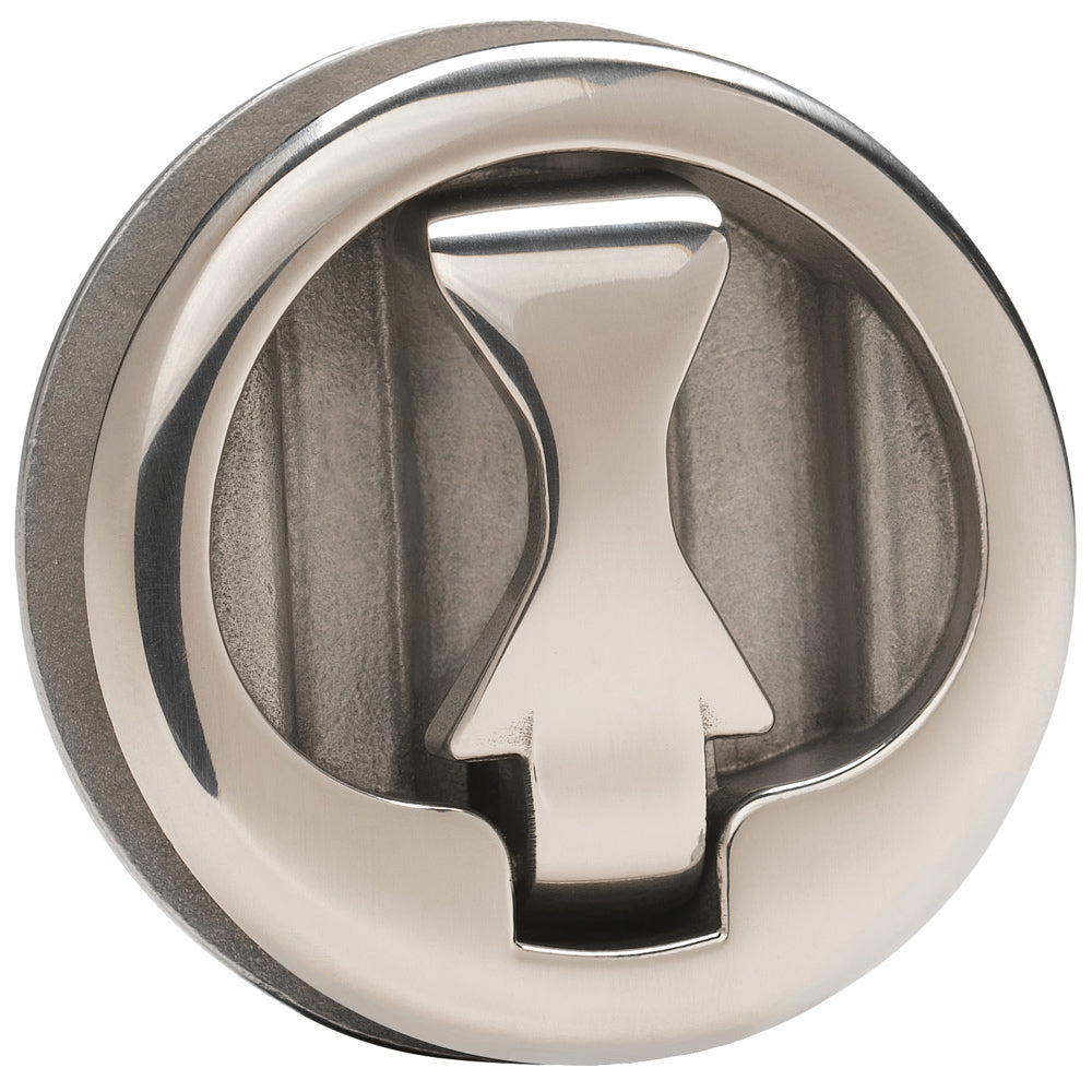 Whitecap 316 stainless steel non-locking slam latch with I-shaped handle and striker plate