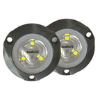 Lumitec SeaBlaze Mini brushed finish blue underwater light pair for skiffs and small boats
