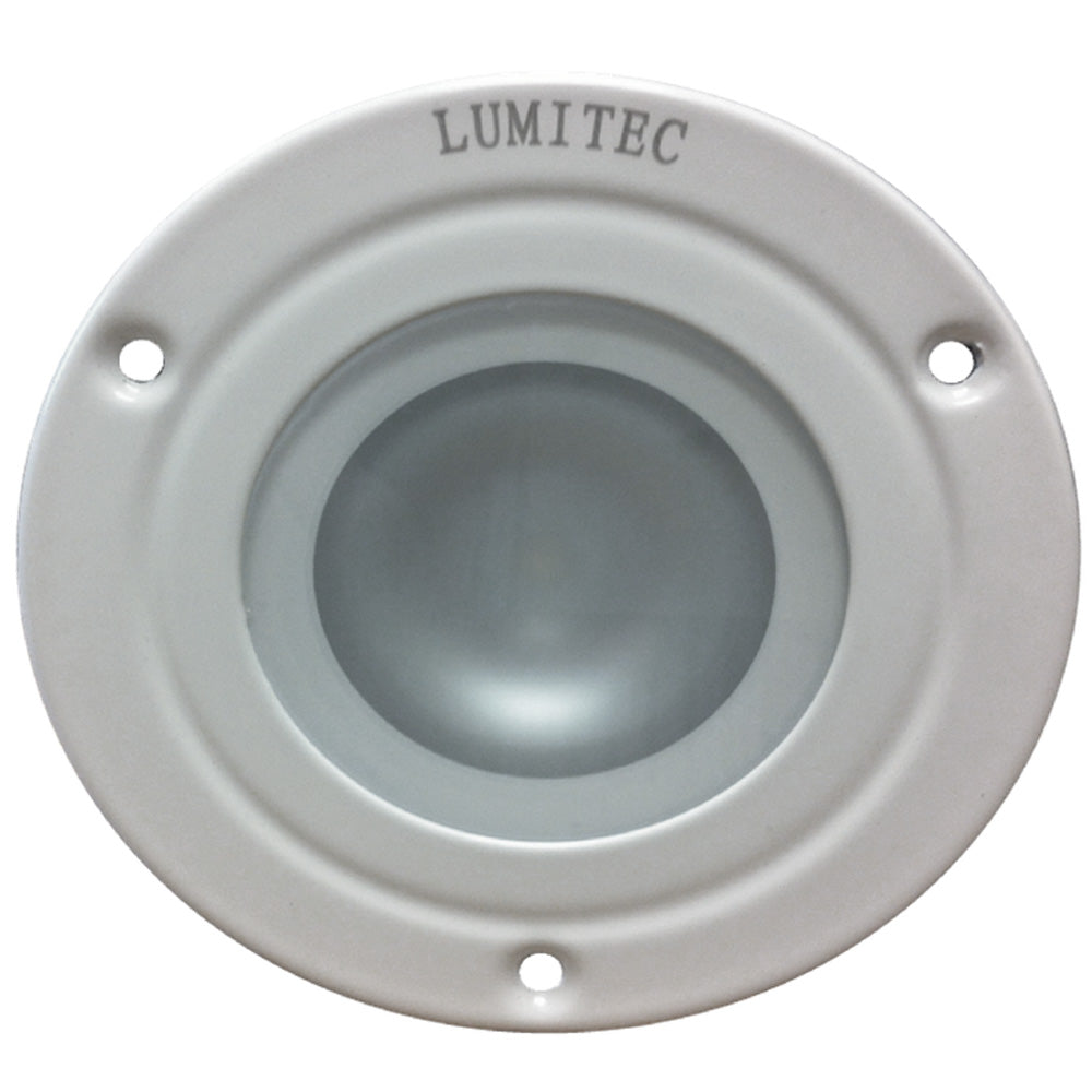 Lumitec Shadow flush mount LED down light white finish 3-color red blue white dimming IP67 marine