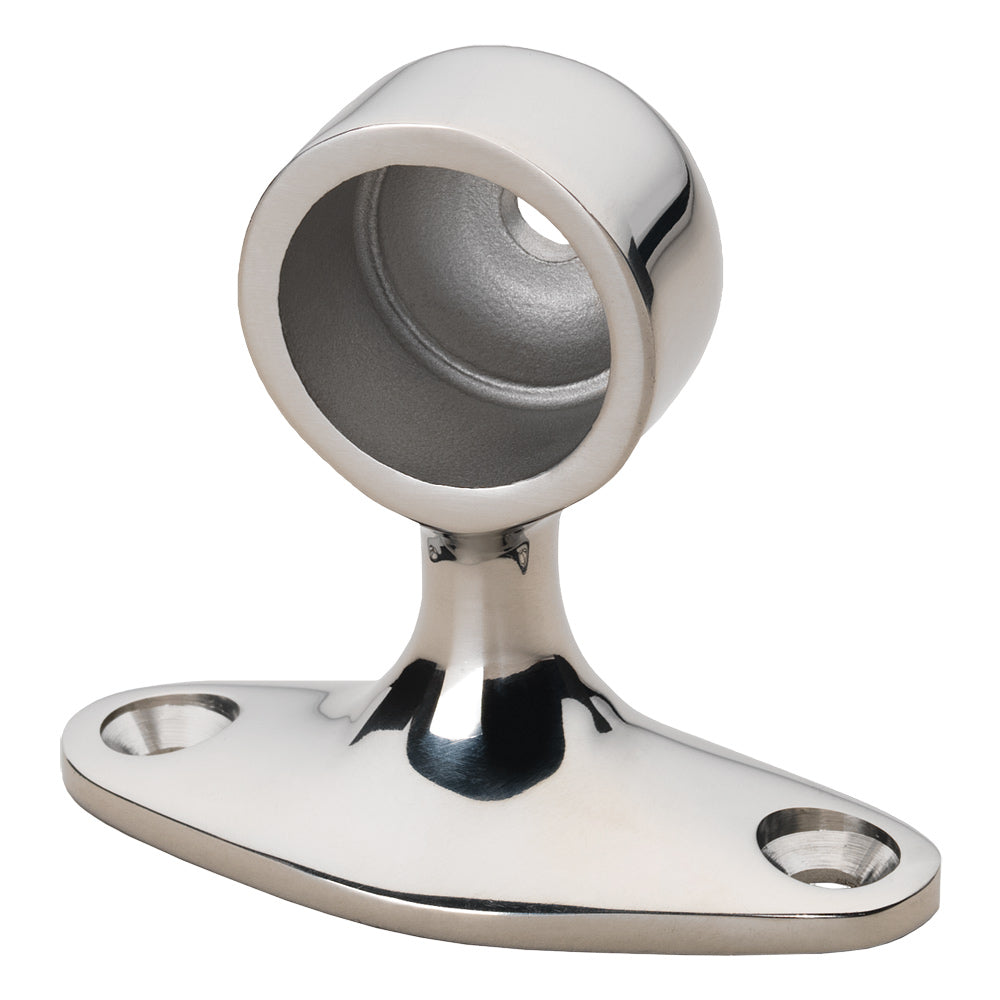 Whitecap 90-degree end handrail stanchion 7/8 inch OD 316 stainless steel