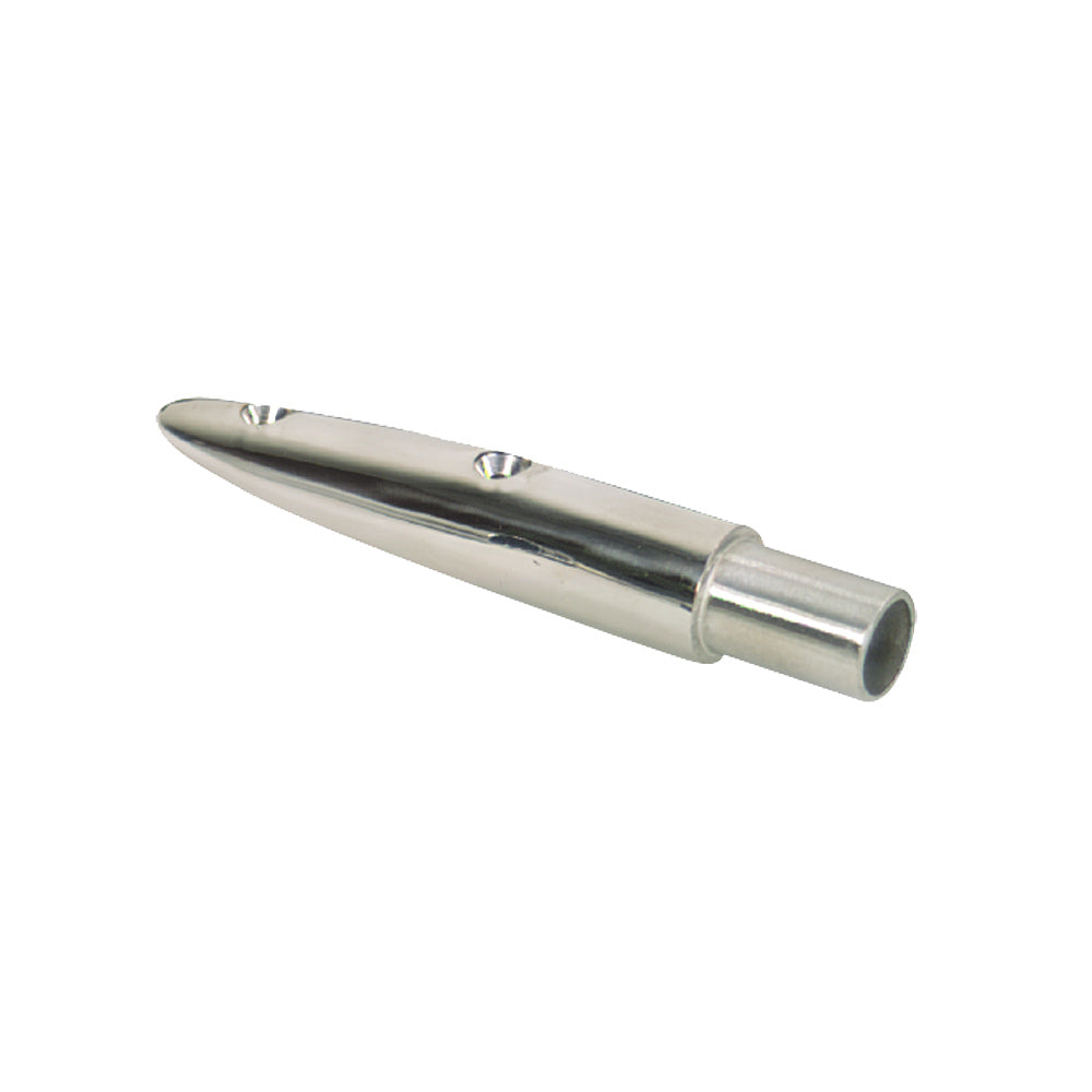 Whitecap 5-1/2° End-Out rail end fitting in 316 stainless steel for 7/8-inch tube O.D.