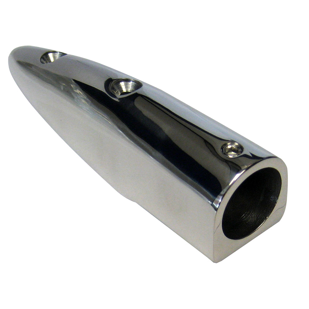 Whitecap 5-1/2 degree End-In rail end fitting 316 stainless steel for 7/8 inch tube OD