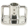 Whitecap 4-degree rectangular base 316 stainless steel 3.5 by 3 inch for 1-inch OD tube