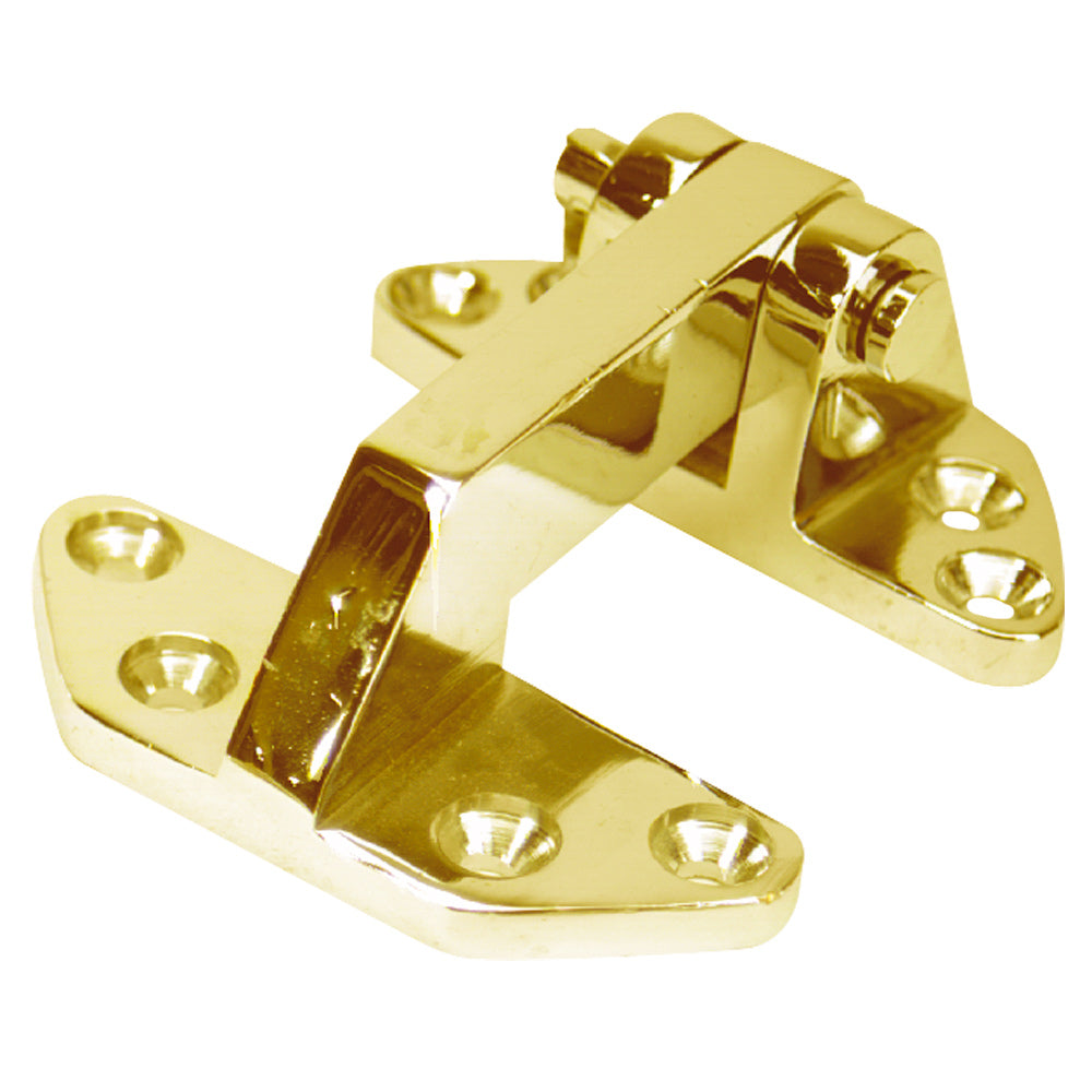 Whitecap Standard Hatch Hinge polished brass 2-5/8 x 3-1/8 inch marine hatch hardware
