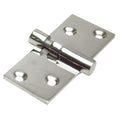 Whitecap 1-1/2 x 3-5/8 inch locking take-apart motor box hinge in 316 stainless steel with 2 pins