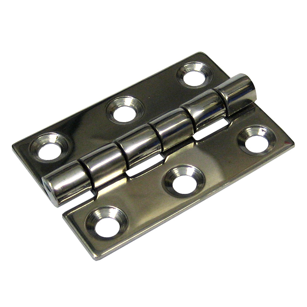 Whitecap 2 x 1.5 inch 304 stainless steel butt hinge with #8 flat-head fastener pattern