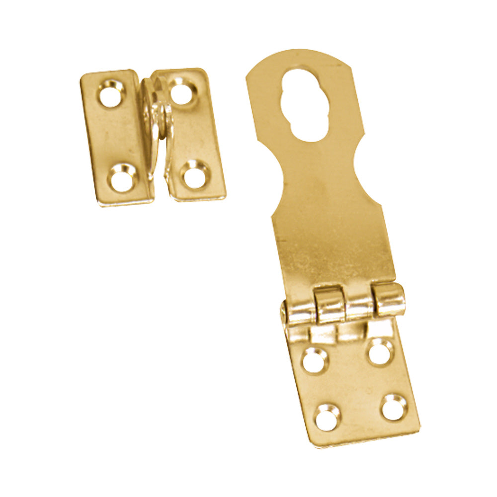 Whitecap 1 x 3 inch polished brass swivel safety hasp for marine hatches and lockers