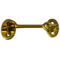 Whitecap 3 inch polished brass cabin door hook pre-drilled for number 6 screws