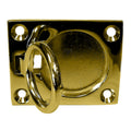 Whitecap 2 by 2-1/2 inch polished brass flush pull ring for marine hatches and drawers
