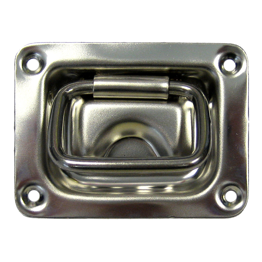 Whitecap 304 stainless steel lift handle 2-1/4 x 3 inch for marine hatches and panels