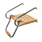 Whitecap teak swim platform with ladder and stainless steel hardware for inboard/outboard boats