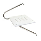 Whitecap white poly swim platform with stainless steel mounting hardware for outboard motor boats