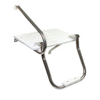 Whitecap white poly swim platform with ladder and stainless hardware for outboard motor boats