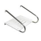 Whitecap white poly swim platform with stainless steel mounting hardware for inboard/outboard motors