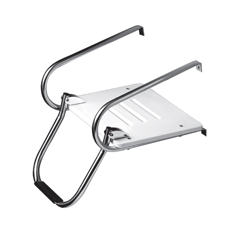 Whitecap white poly swim platform with ladder for inboard/outboard motor boats