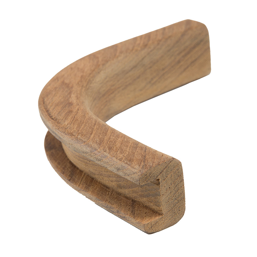 Whitecap teak 1/2 inch track inside corner bulkhead molding with 1-3/4 inch inside radius