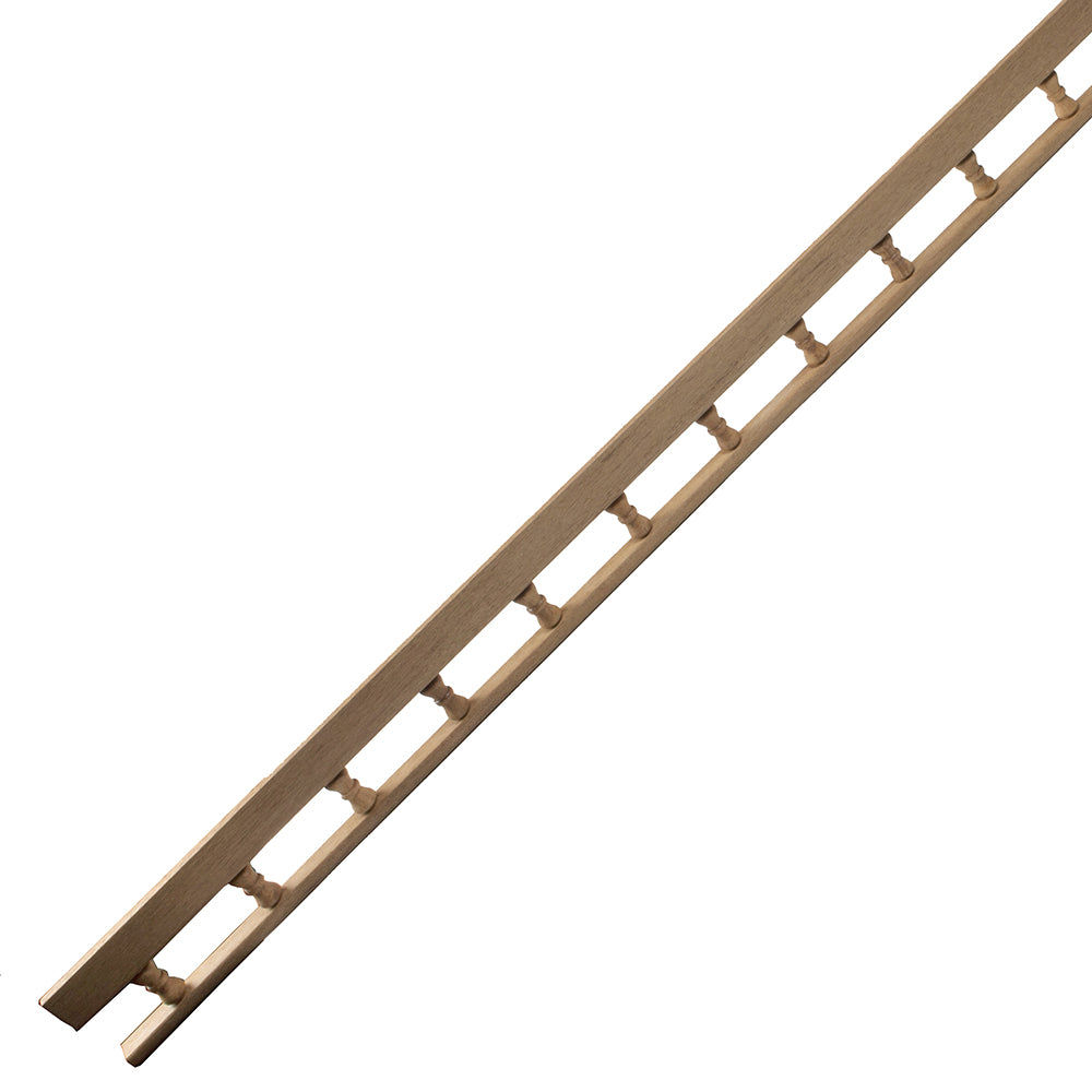 Whitecap Teak L-Type Pin Rail 5 foot length for sailboat rigging