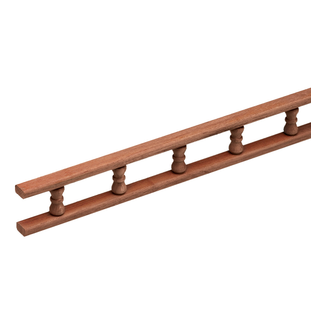 Whitecap Teak Standard Pin Rail 5 foot length for sailboat line management