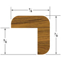 Whitecap solid teak small L molding 5 ft length for boat trim