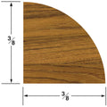 Whitecap 5 ft solid teak quarter round molding for marine woodwork and cabinetry trim