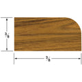 Whitecap 5 ft solid teak stop molding small profile for boat trim finishing