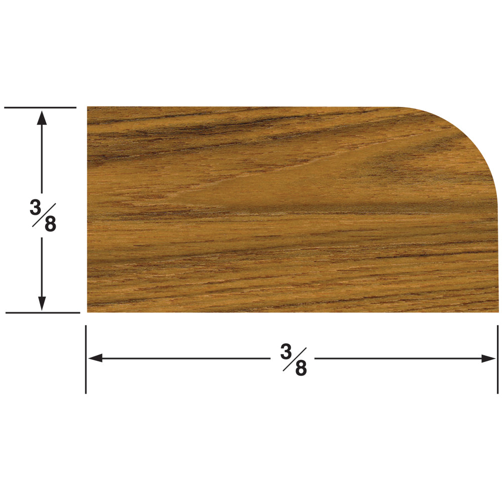 Whitecap 5 ft solid teak stop molding small profile for boat trim finishing