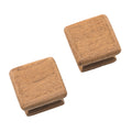 Whitecap teak square drawer knobs 1-1/8 inch surface mount 2-pack with hardware