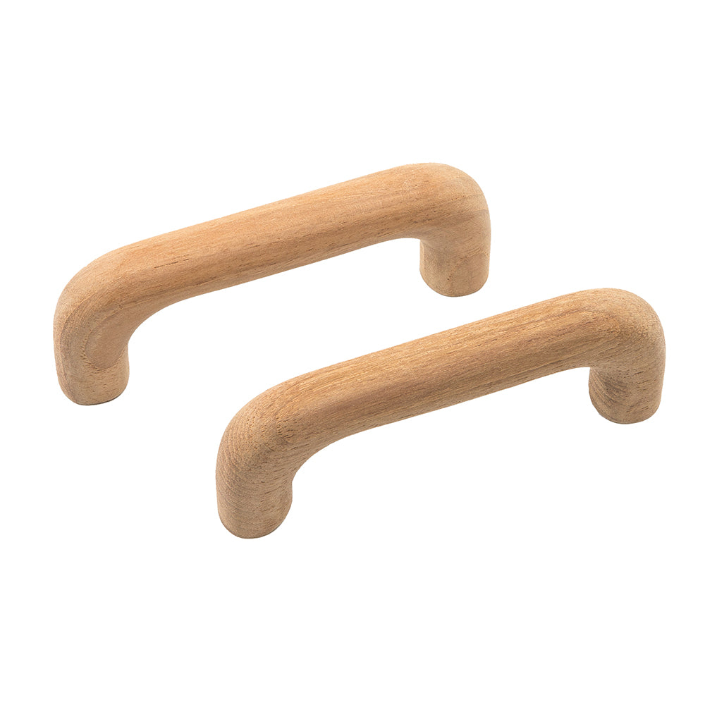 Whitecap teak surface-mount drawer pull 3-5/8 inch center-to-center, 2-pack