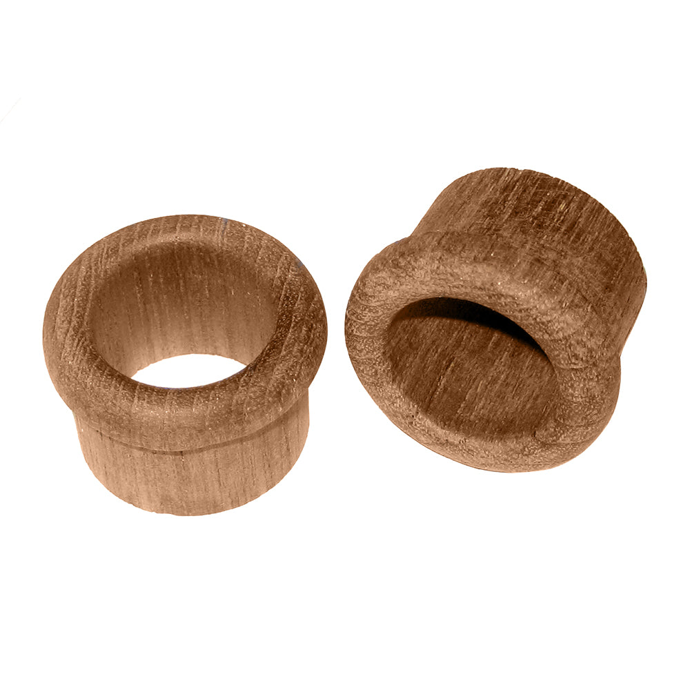 Whitecap teak finger pull 1-inch barrel recess mount 2-pack