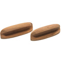 Whitecap 4-inch teak oval drawer pulls, 2-pack with mounting hardware