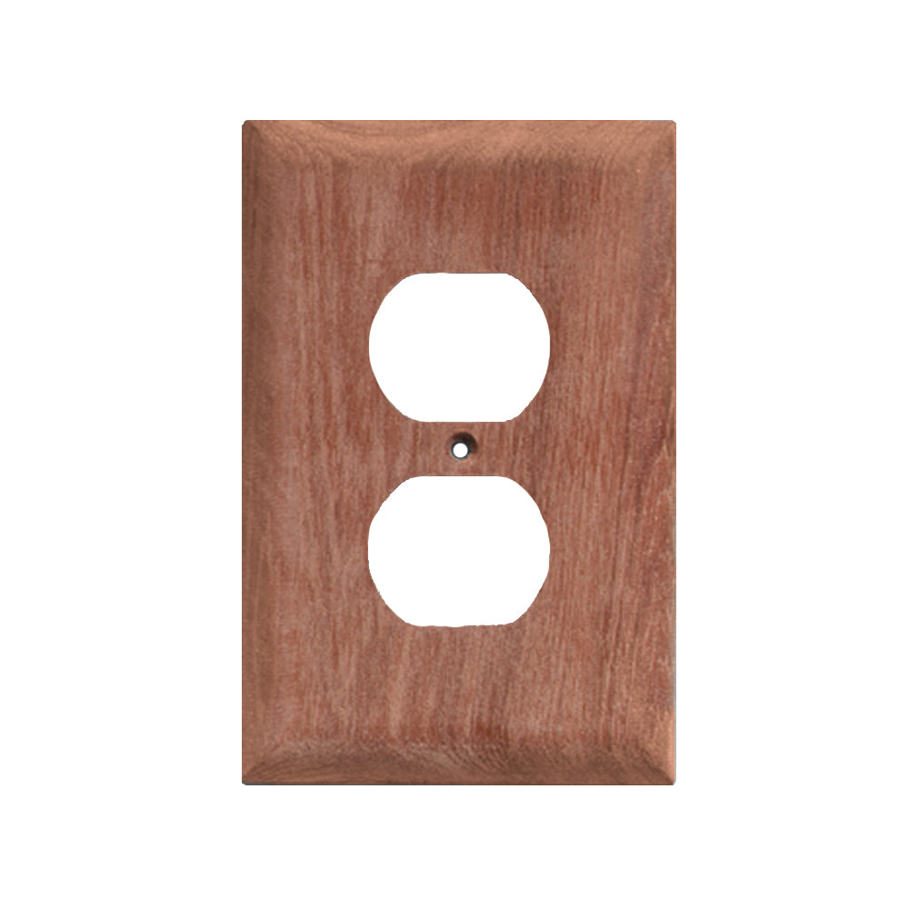 Whitecap teak outlet cover receptacle plate 5-1/16 inch height 3-5/8 inch width