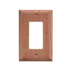 Whitecap teak ground fault outlet cover and receptacle plate, 5-1/16 in. x 3-5/8 in.