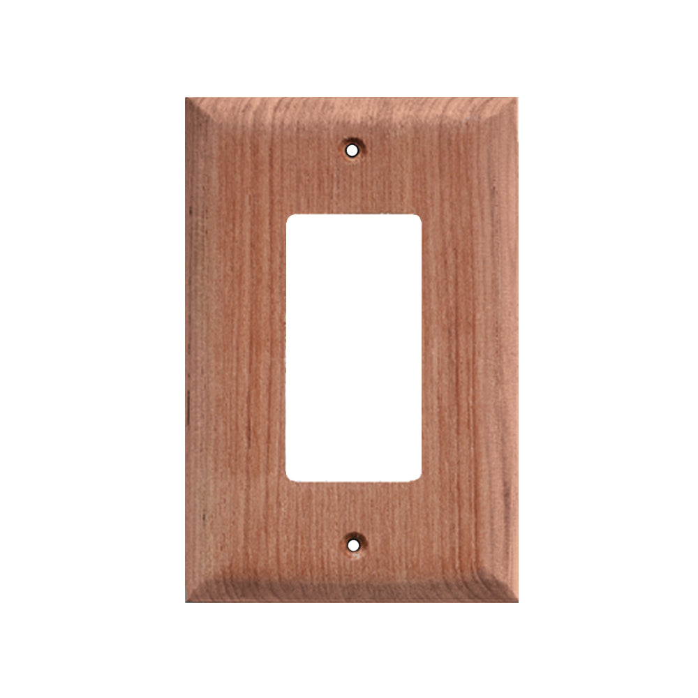 Whitecap teak ground fault outlet cover and receptacle plate, 5-1/16 in. x 3-5/8 in.