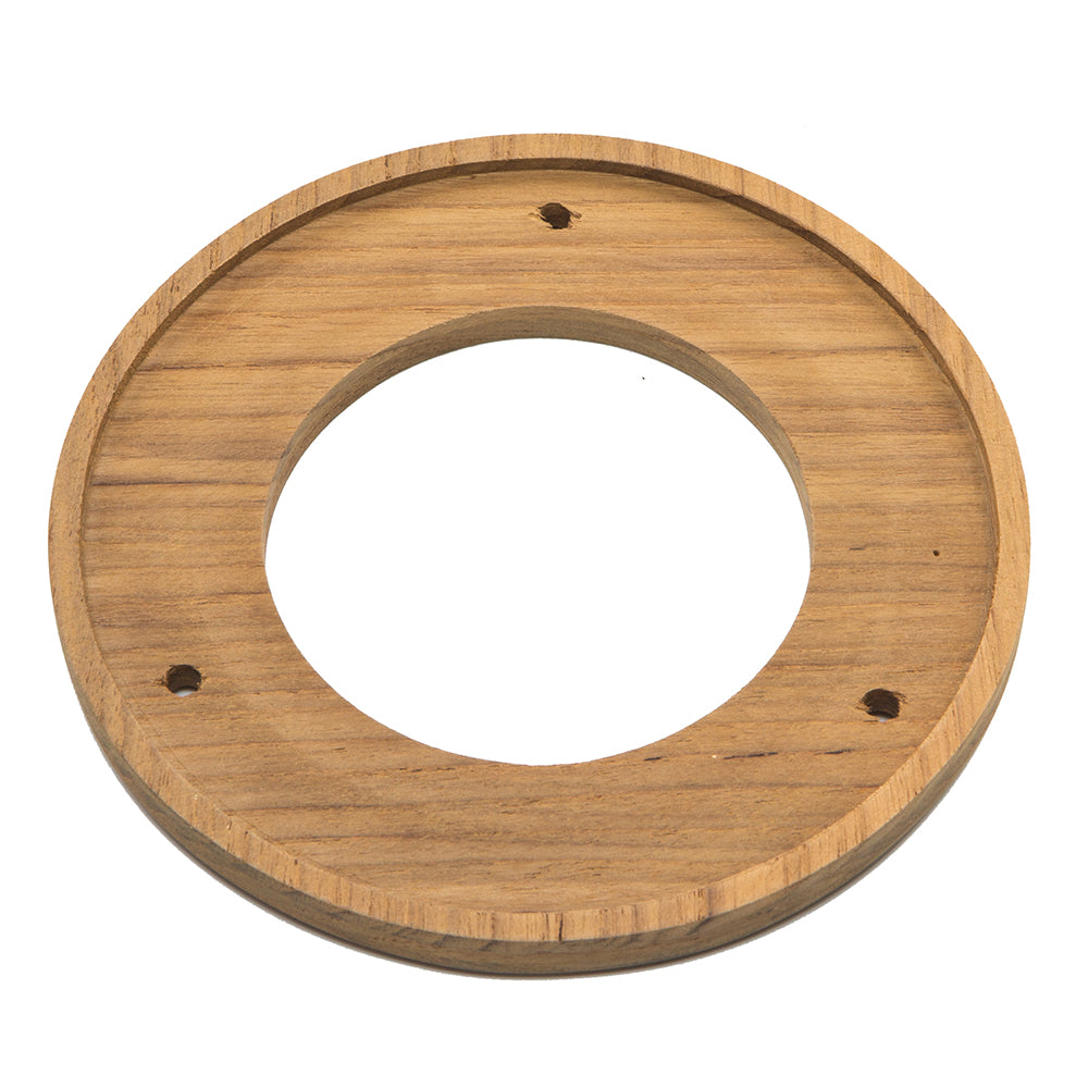 Whitecap teak trim ring with 3-inch inner diameter and 5-3/8-inch overall diameter for porthole finishing