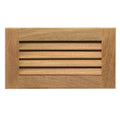Whitecap teak louvered insert 6-3/8 x 11-3/16 x 3/4 inch with 1/2-inch rabbet for marine cabinetry