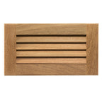 Whitecap teak louvered insert 6-3/8 x 11-3/16 x 3/4 inch with 1/2-inch rabbet for marine cabinetry